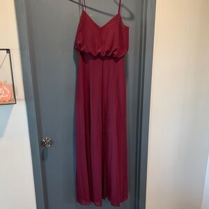 Birdy Grey Wine Maxi Dress with Spaghetti Straps